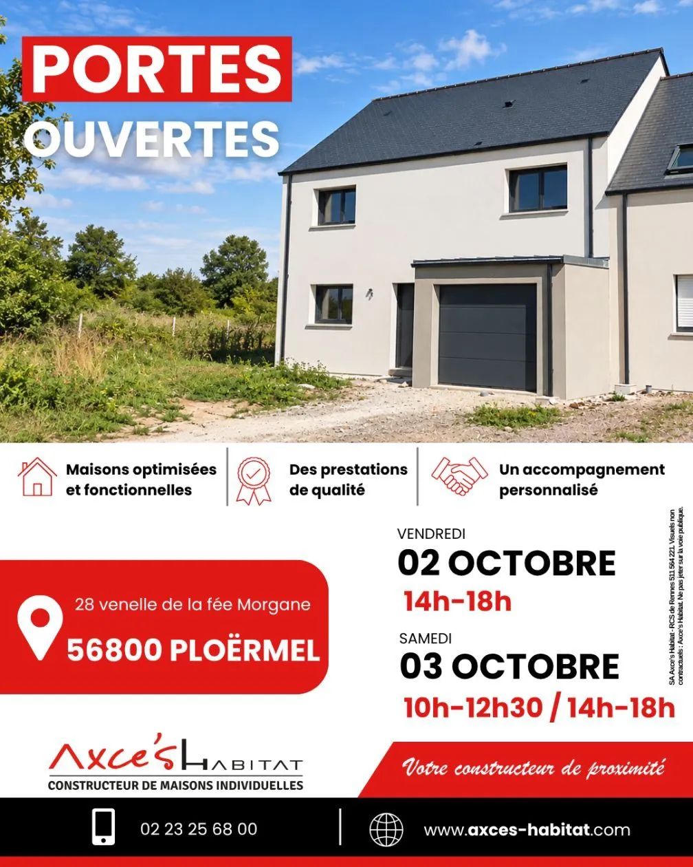 Maison neuve 85 m² à Baye (29300)