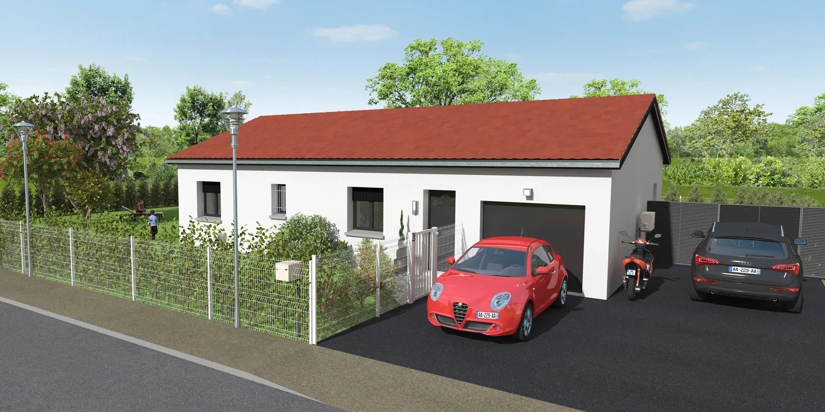 Maison neuve 85 m² à Saint-Maurice-de-Gourdans (01800)
