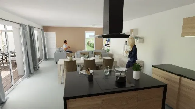 Flatres 107 Mé Avec Garage — modèle de maison