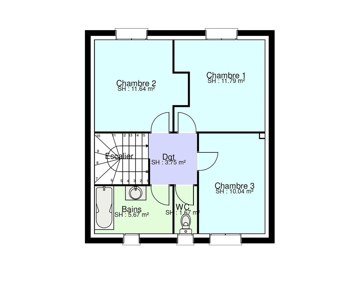 Amethyste 3ch92 — modèle de maison