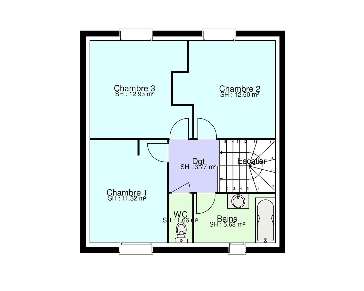 Pinea 3ch100 — modèle de maison