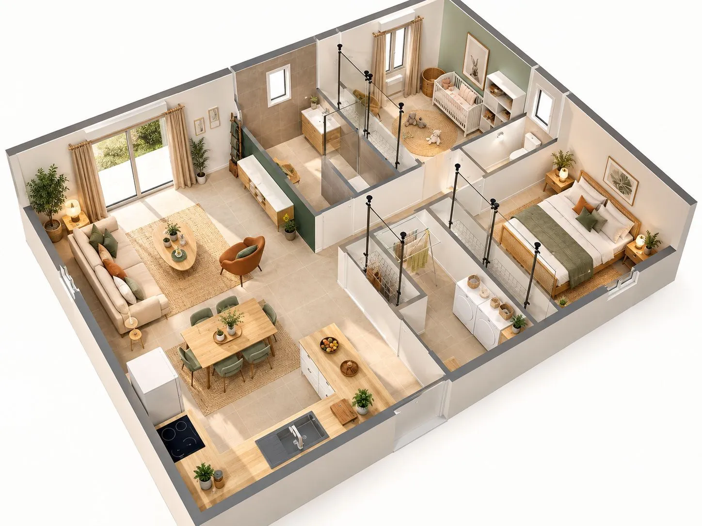 Maison neuve 66 m² à Narrosse (40180)
