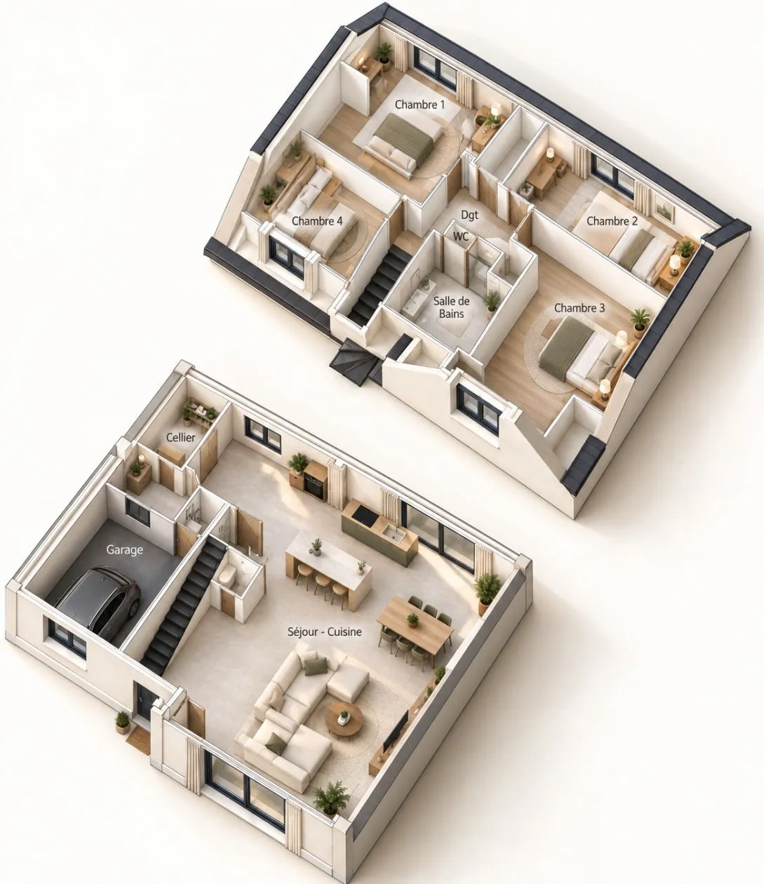 Maison 2P - 110m2 — modèle de maison