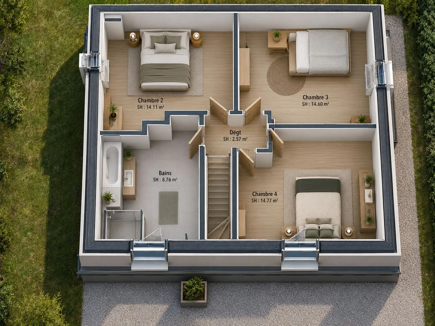 Atria 110-4ch102 — modèle de maison
