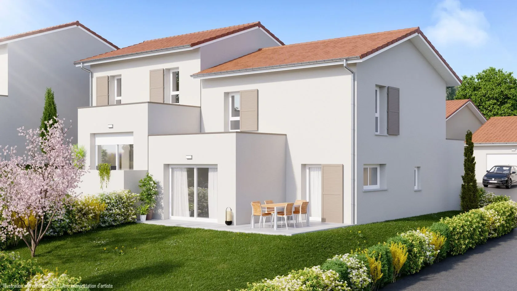 Maison neuve 90 m² à L'Isle-d'Abeau (38080)