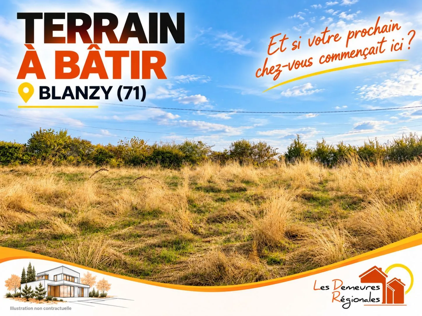 Terrain à bâtir 1400 m² à Blanzy (71450)