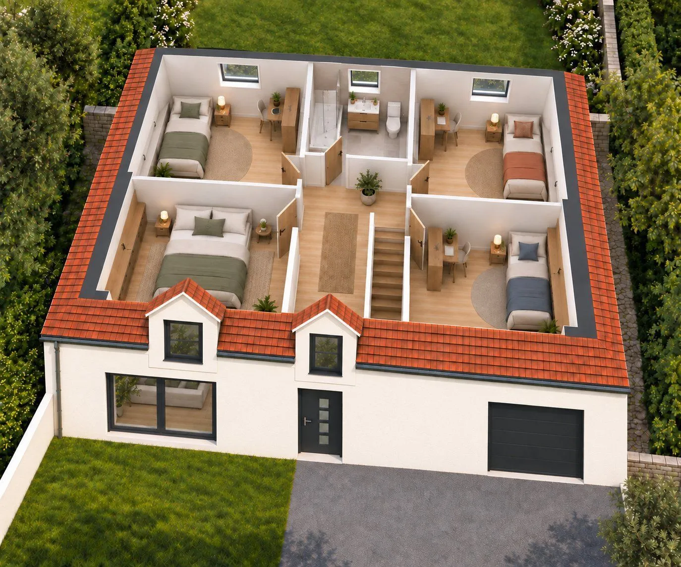 Louareux-Mars R+C Gi 110 T6 - 4cdt — modèle de maison