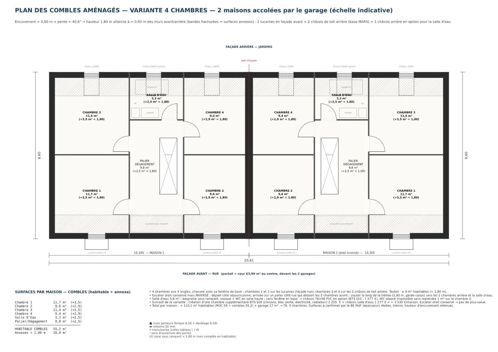 Louareux-Mars R+C Gi 110 T6 - 4cdt — modèle de maison
