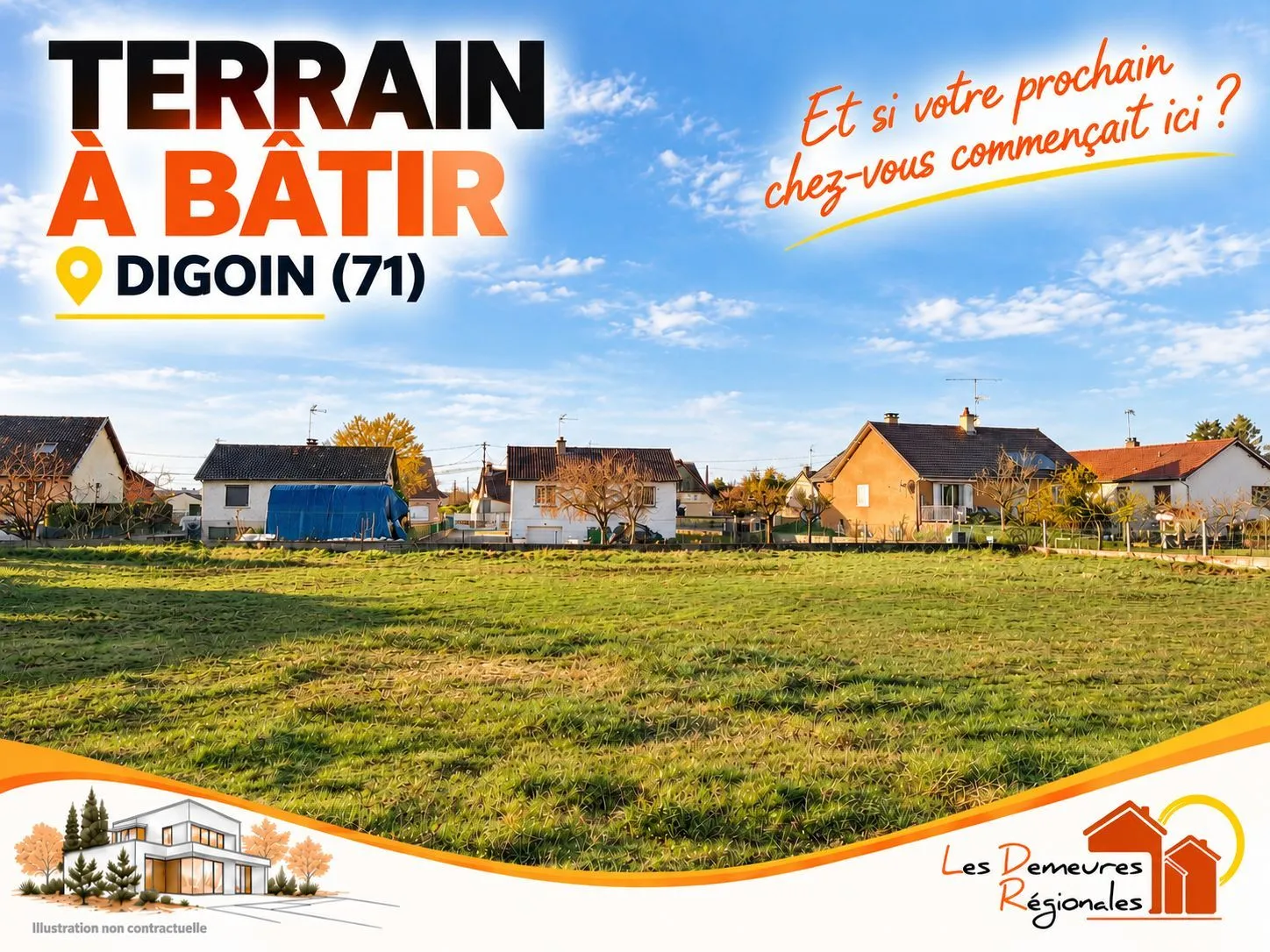 Terrain à bâtir 1415 m² à Digoin (71160)