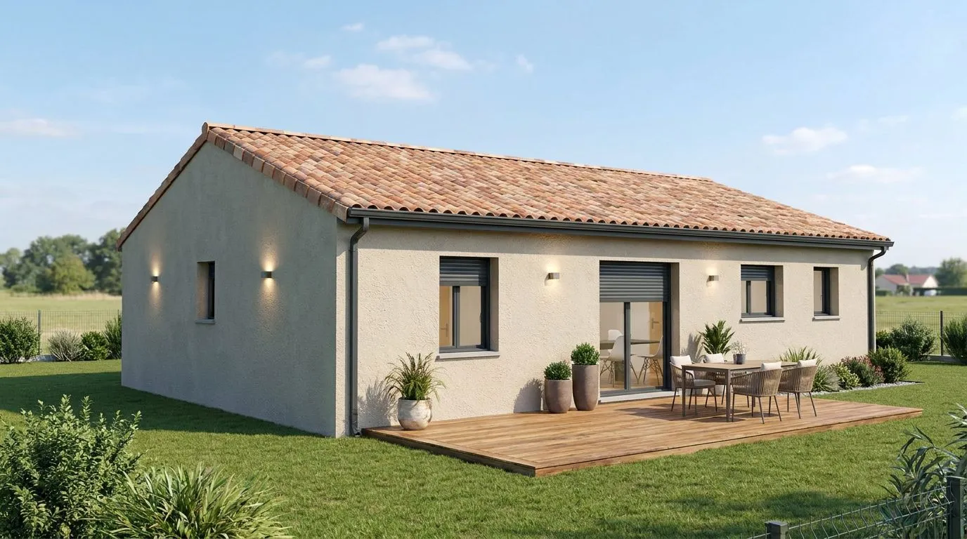 Maison neuve 74 m² à Saint-Pierre-d'Eyraud (24130)
