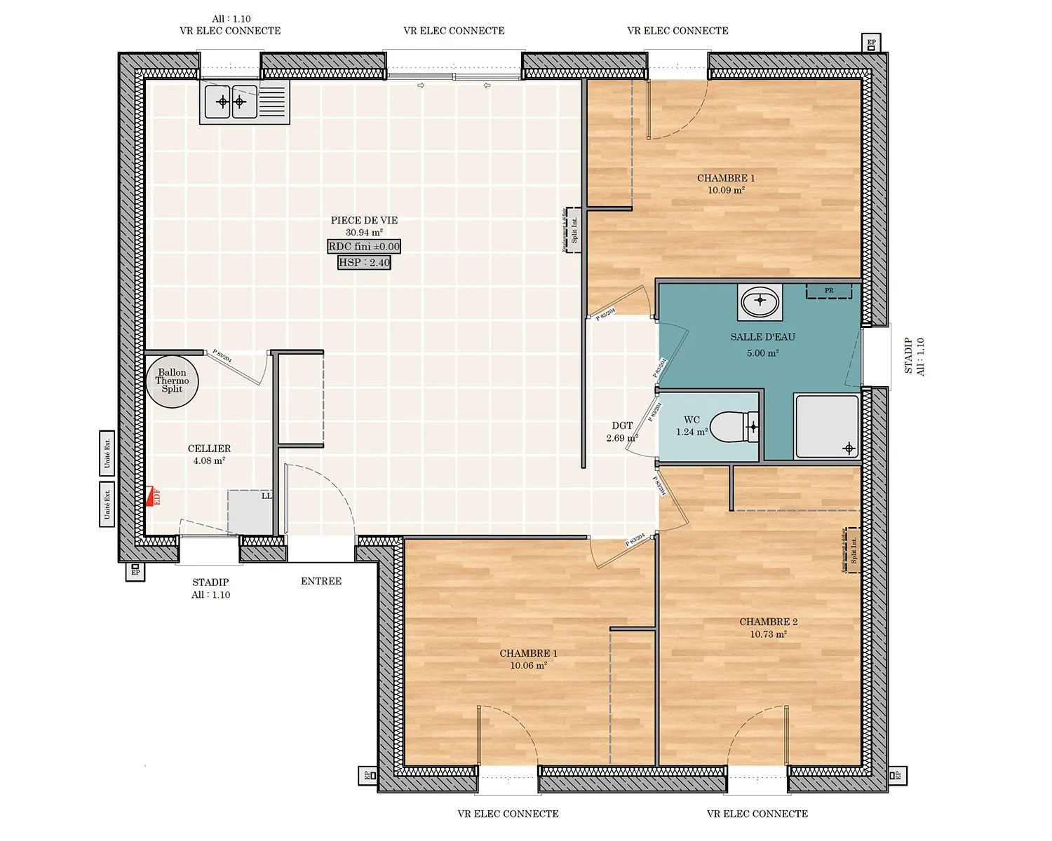 Goyave 3ch 75 - Sg — modèle de maison