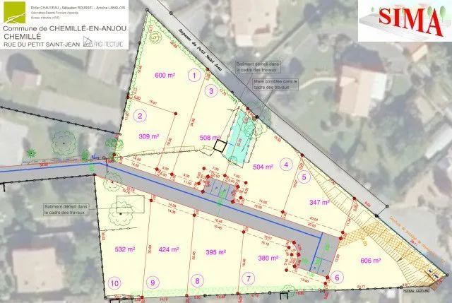 Terrain à bâtir 347 m² à Chemillé-en-Anjou (49120)