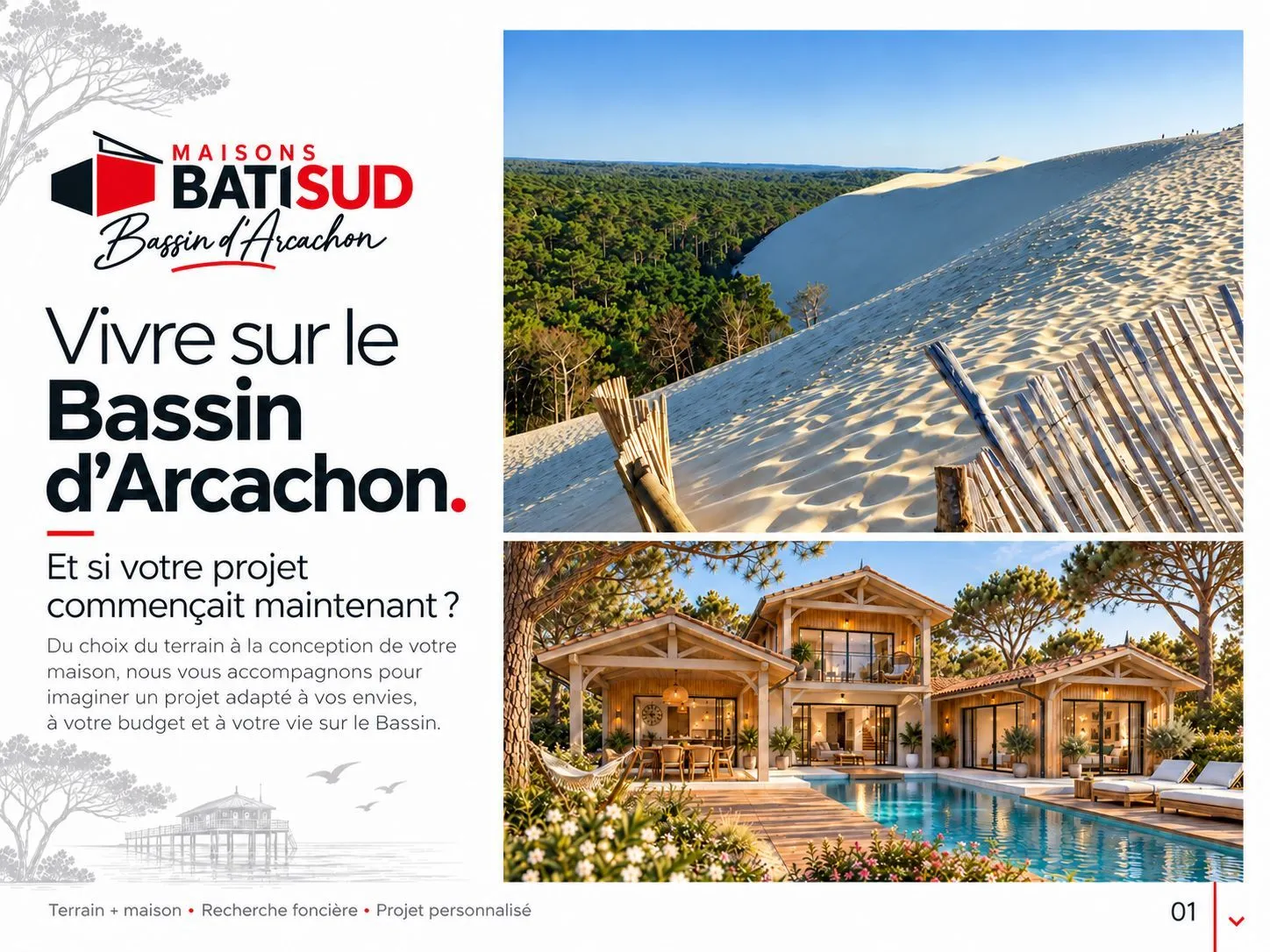 Terrain à bâtir 608 m² au Teich (33470)