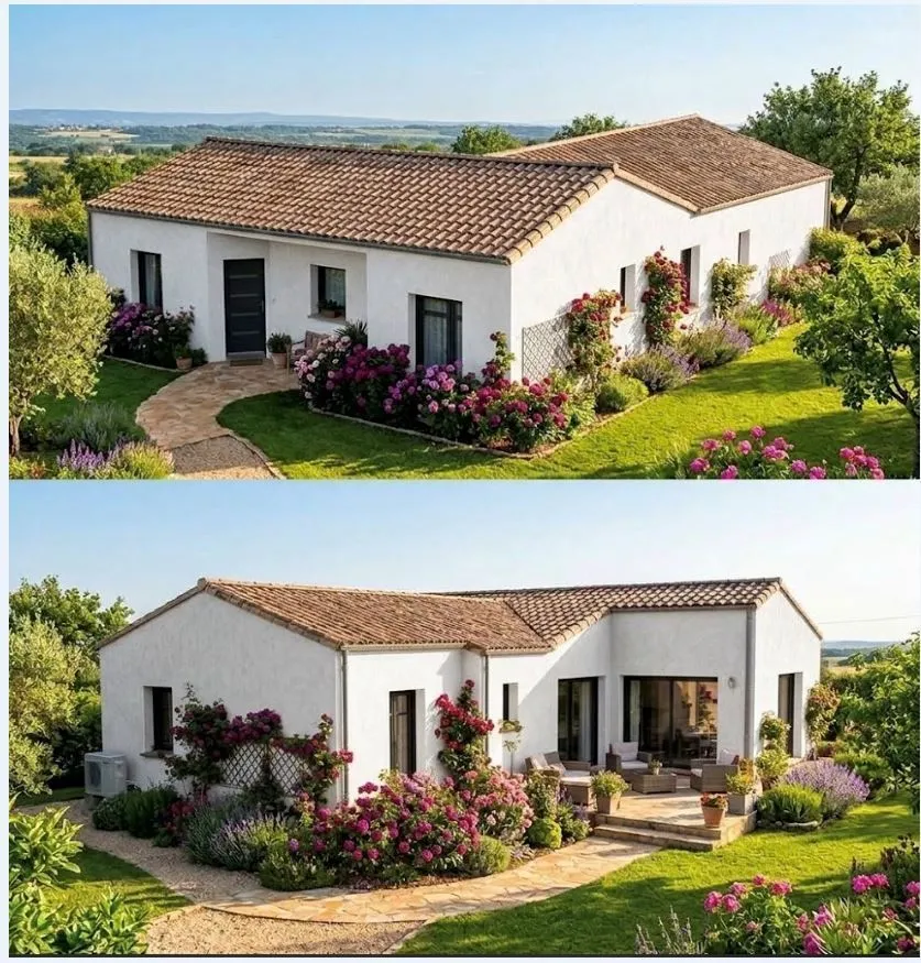 Maisons 3 chambres avec cellier et un garage à vélo — modèle de maison