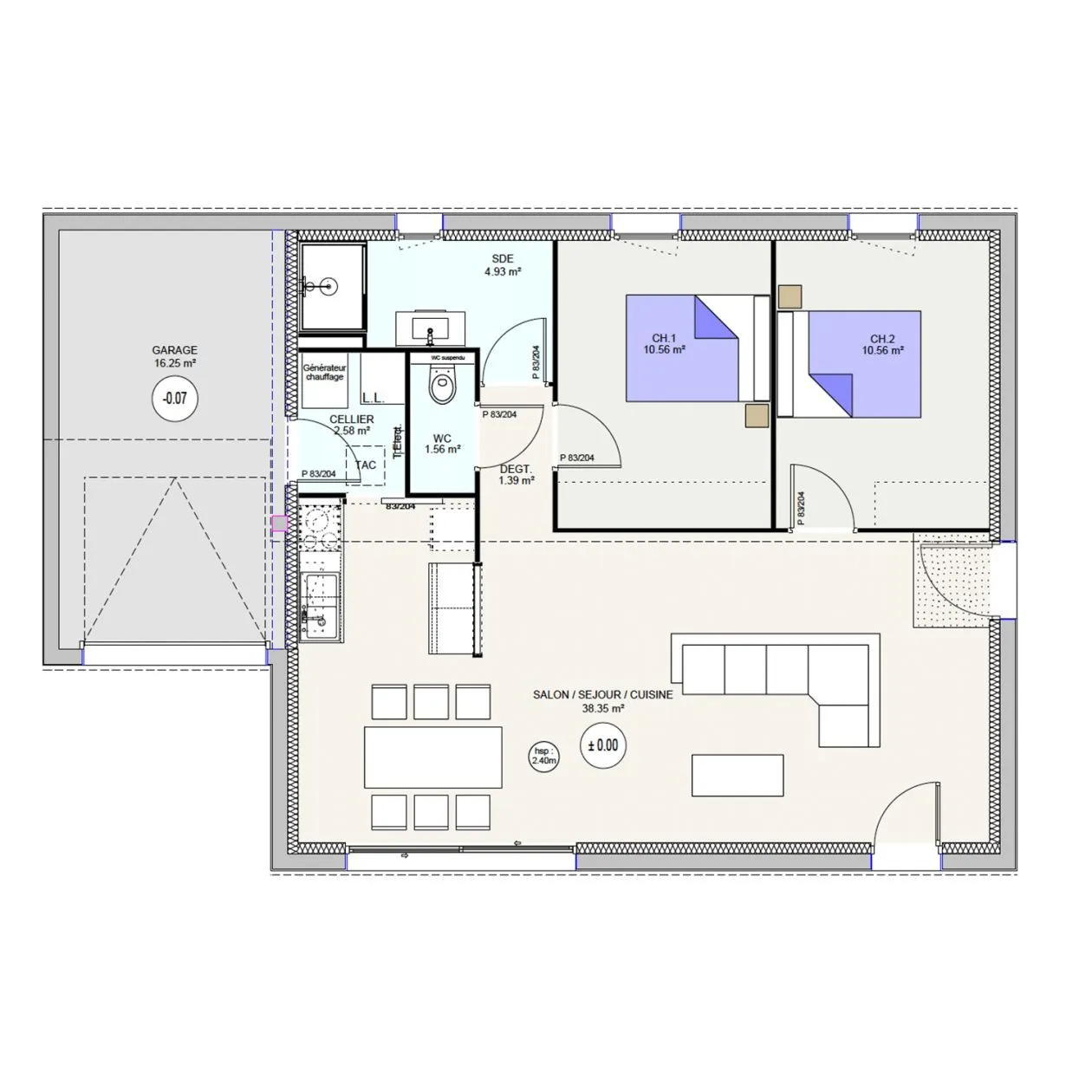 Maison neuve 70 m² à Lezoux (63190)