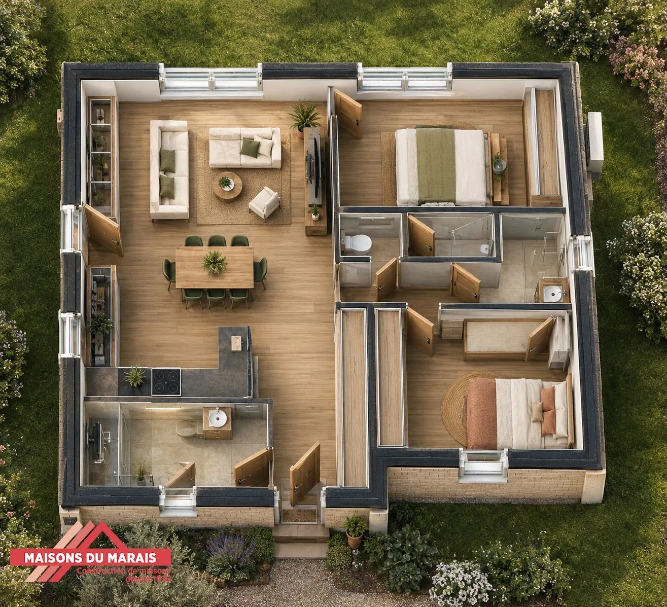 Pp - 2 Chambres — modèle de maison