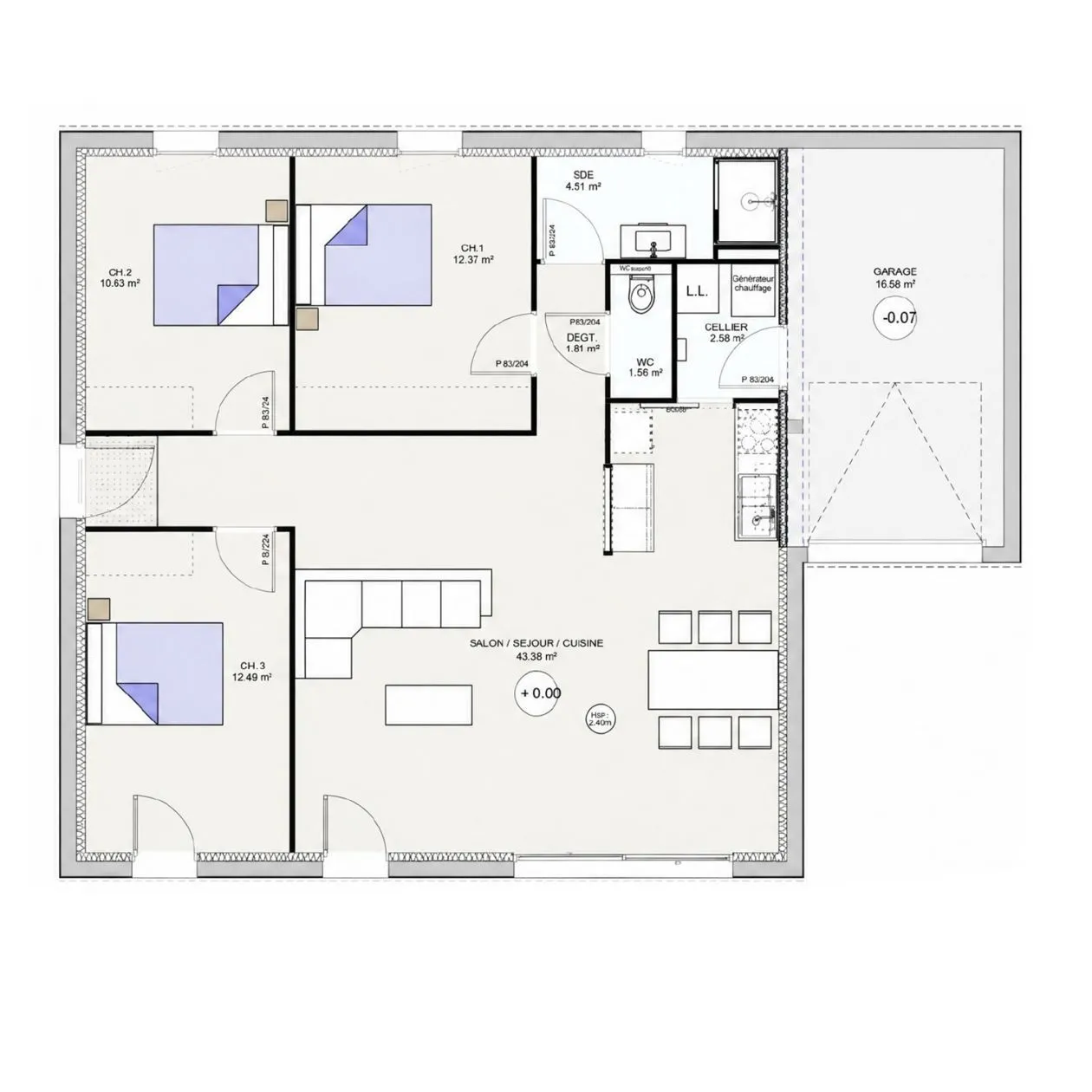Maison neuve 89 m² à Riom (63200)