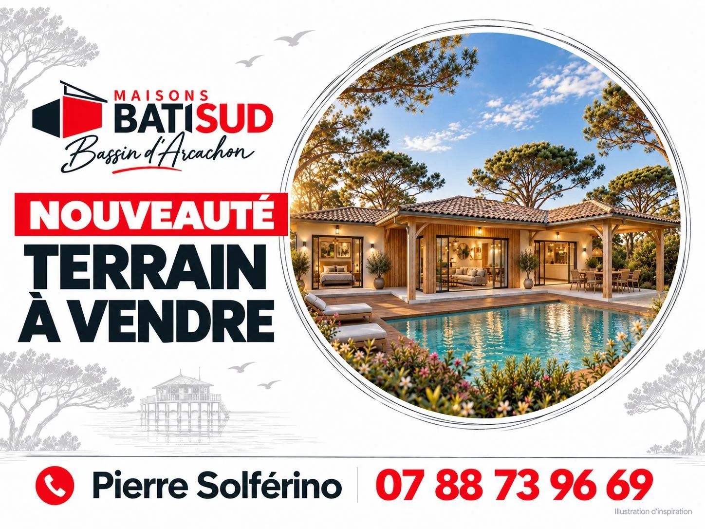 Terrain à bâtir 605 m² à Gujan-Mestras (33470)