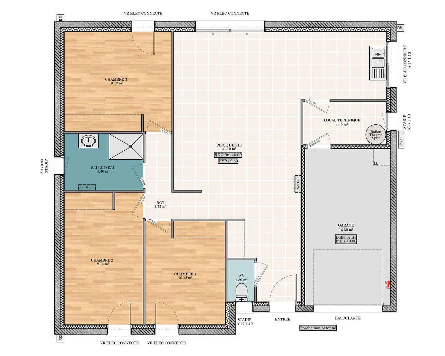 Cristal T 3ch 92 — modèle de maison