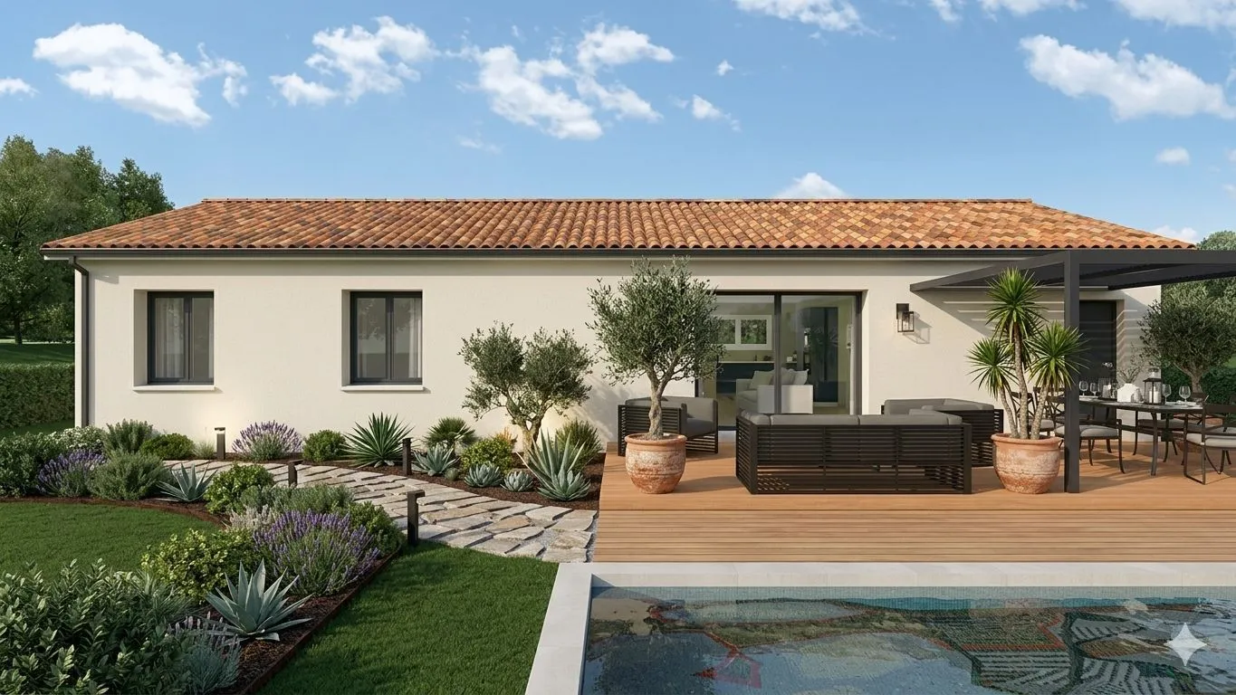 Dordogne 95 m² garage et cellier — modèle de maison