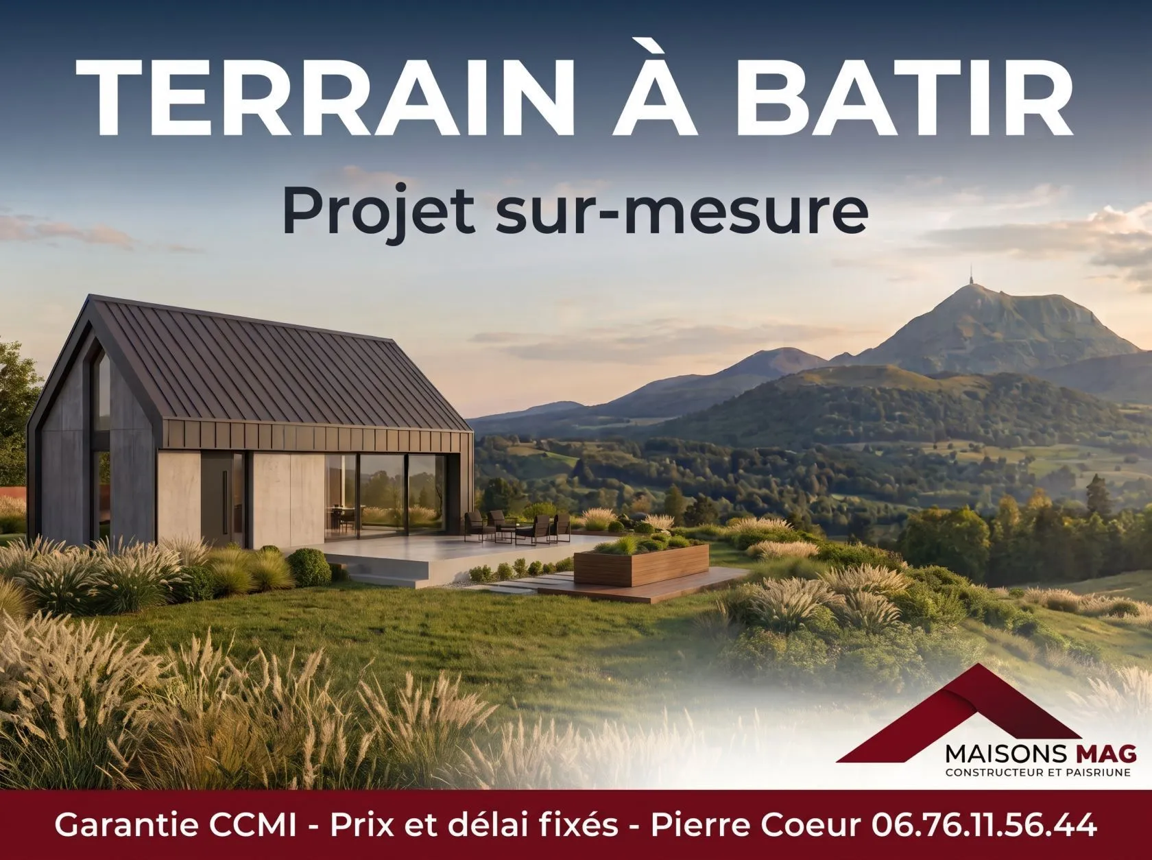 Terrain à bâtir 1405 m² à Veyre-Monton (63960)