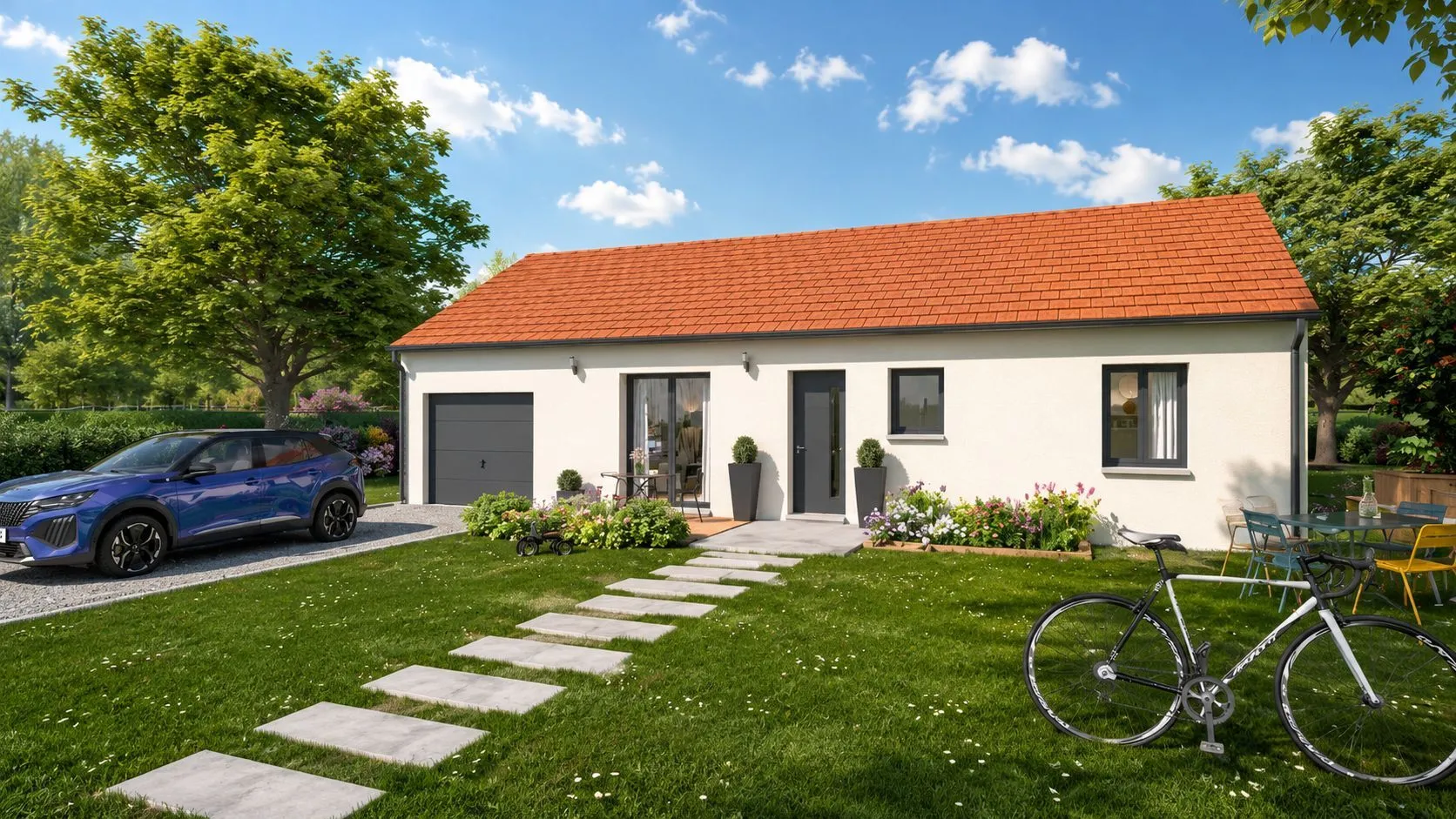 Maison neuve 90 m² à Dompierre-les-Ormes (71520)