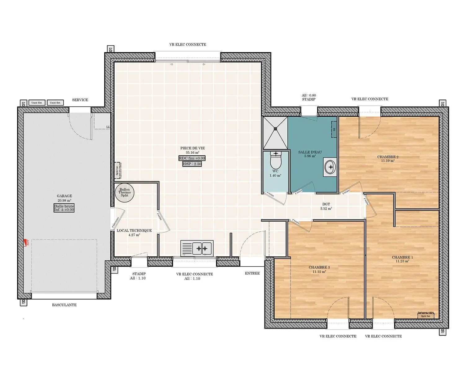 Emeraude T 3ch 83 — modèle de maison