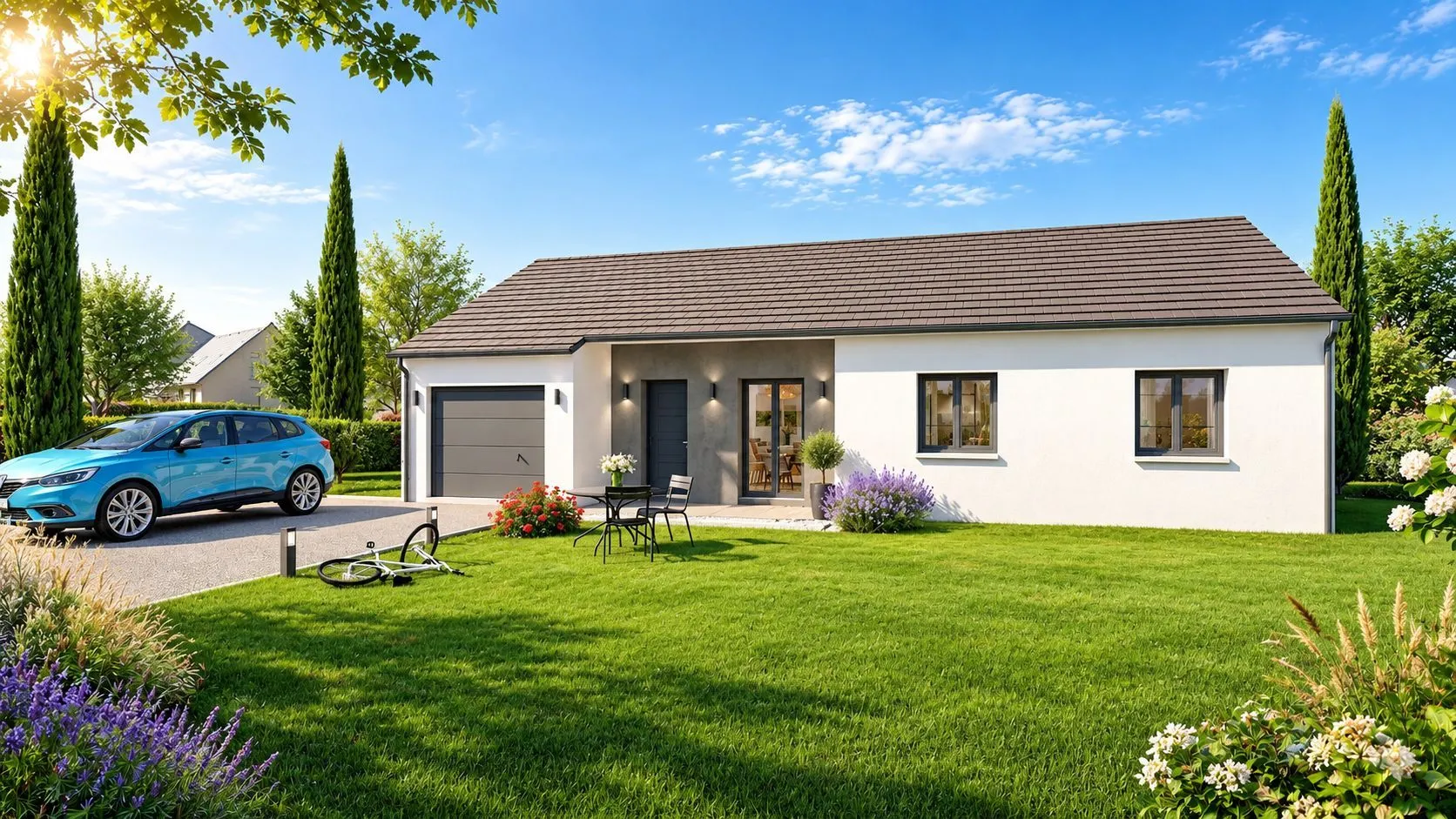 Maison neuve 93 m² à Bâgé-Dommartin (01380)