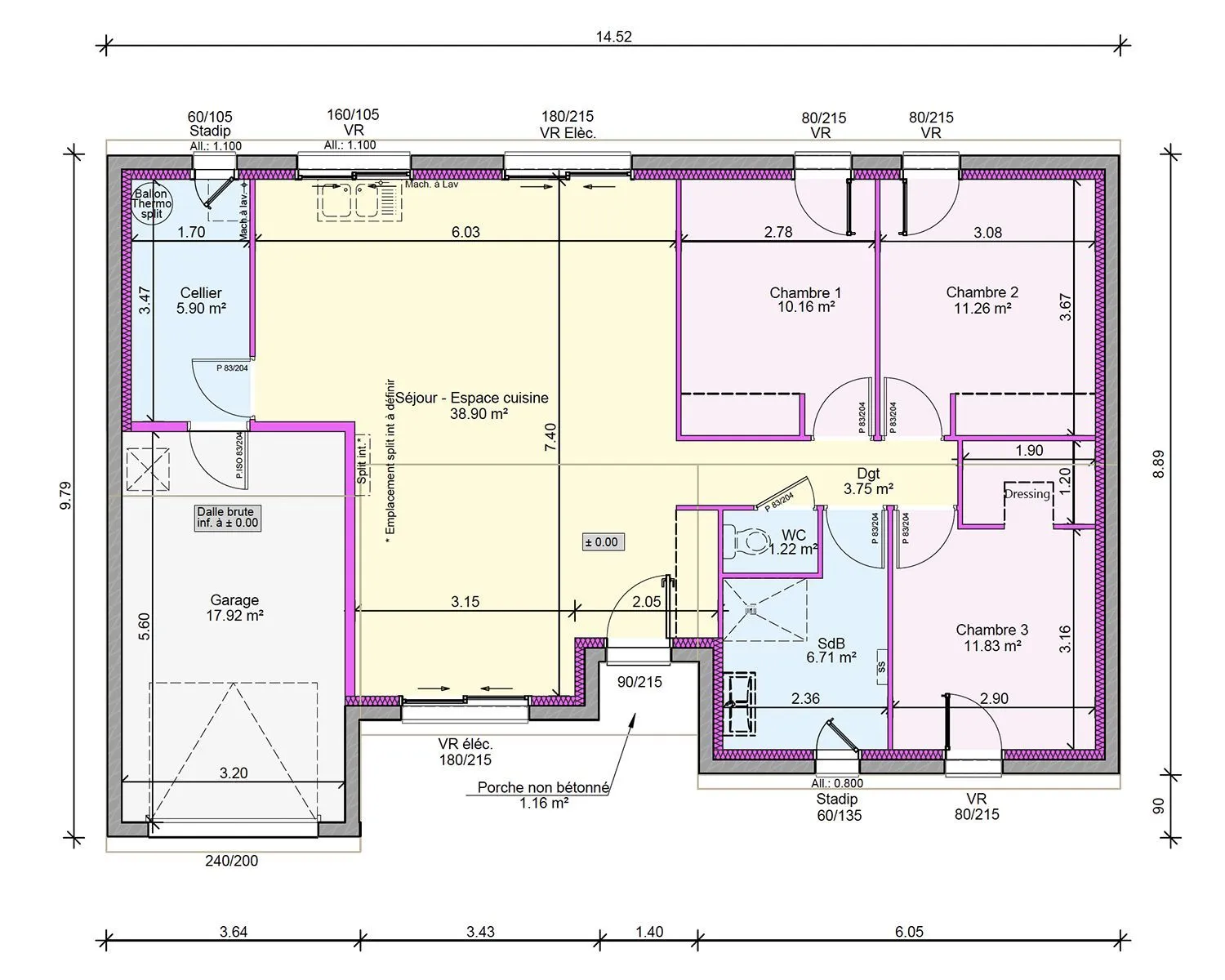 Quartz T 3ch 89 — modèle de maison