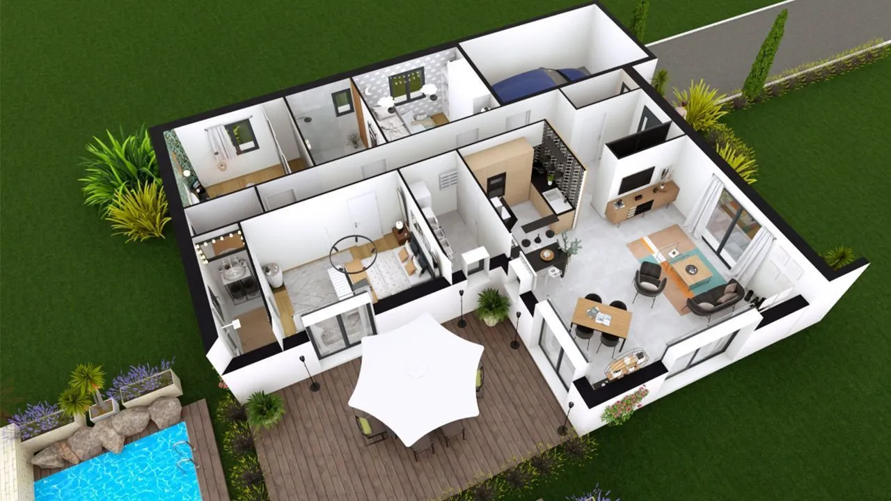 Maison neuve 100 m² à Saint-Vincent-de-Tyrosse (40230)