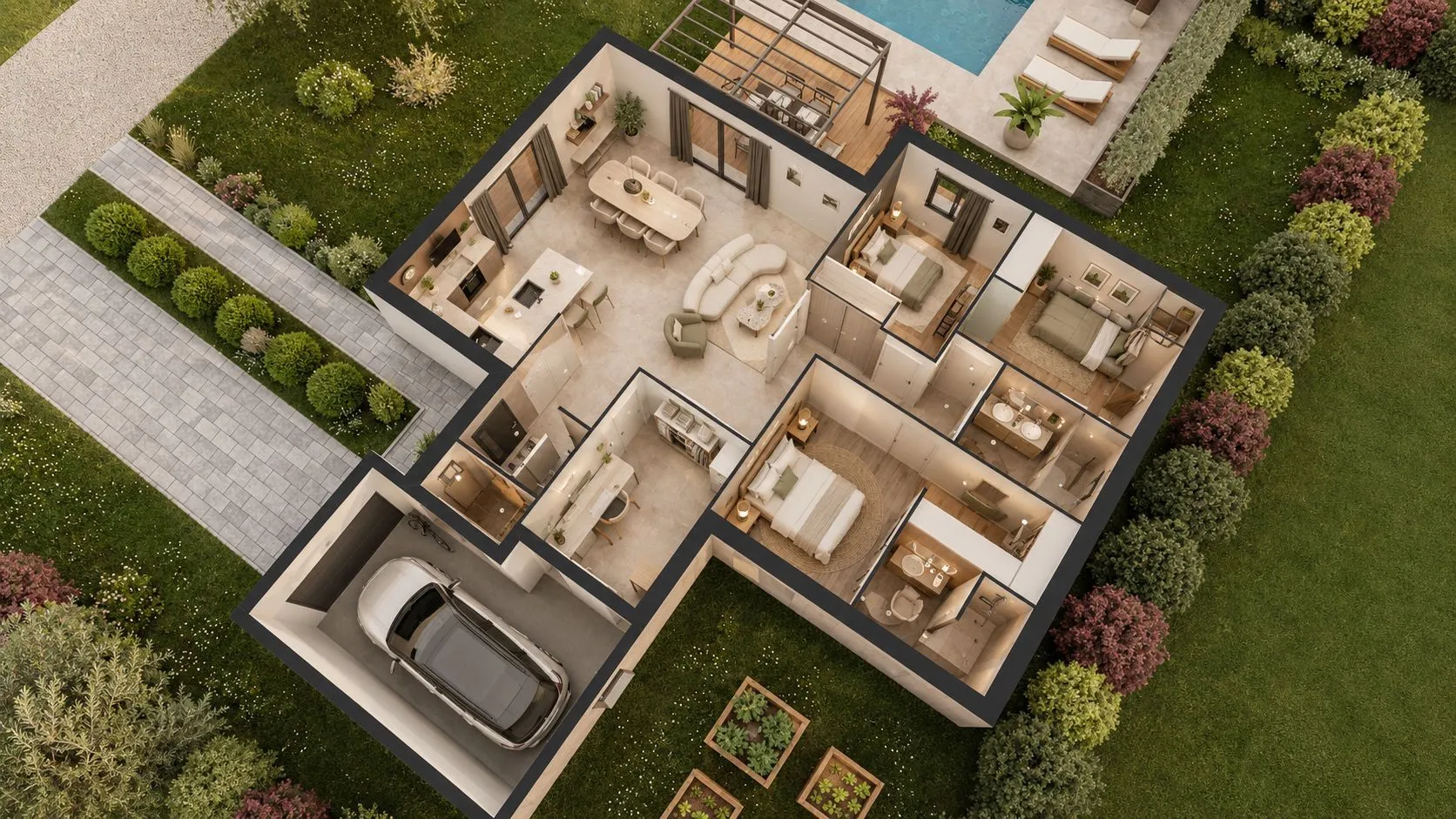 Maison neuve 101 m² à Chiroubles (69115)