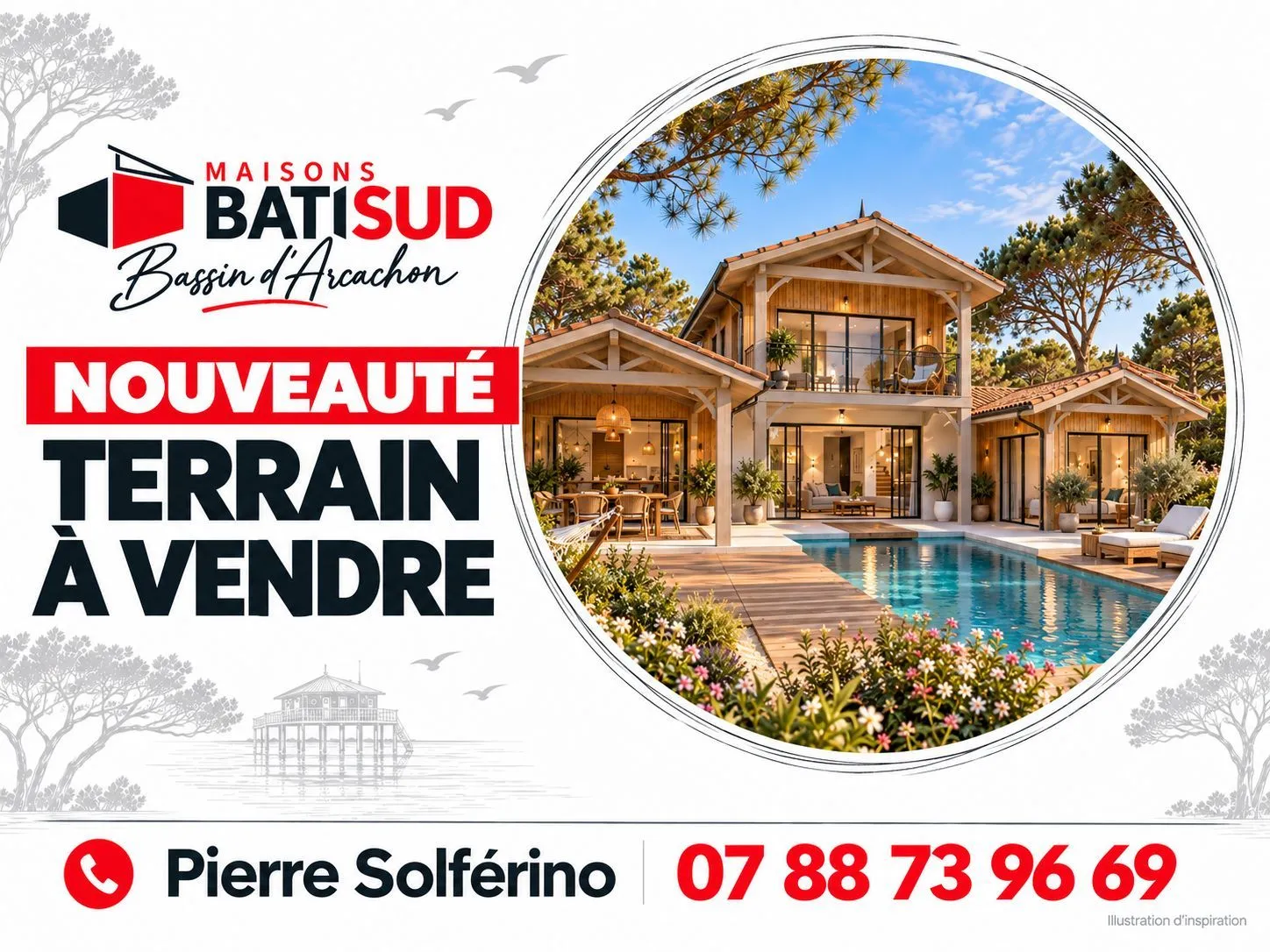 Maison neuve 115 m² à Gujan-Mestras (33470)