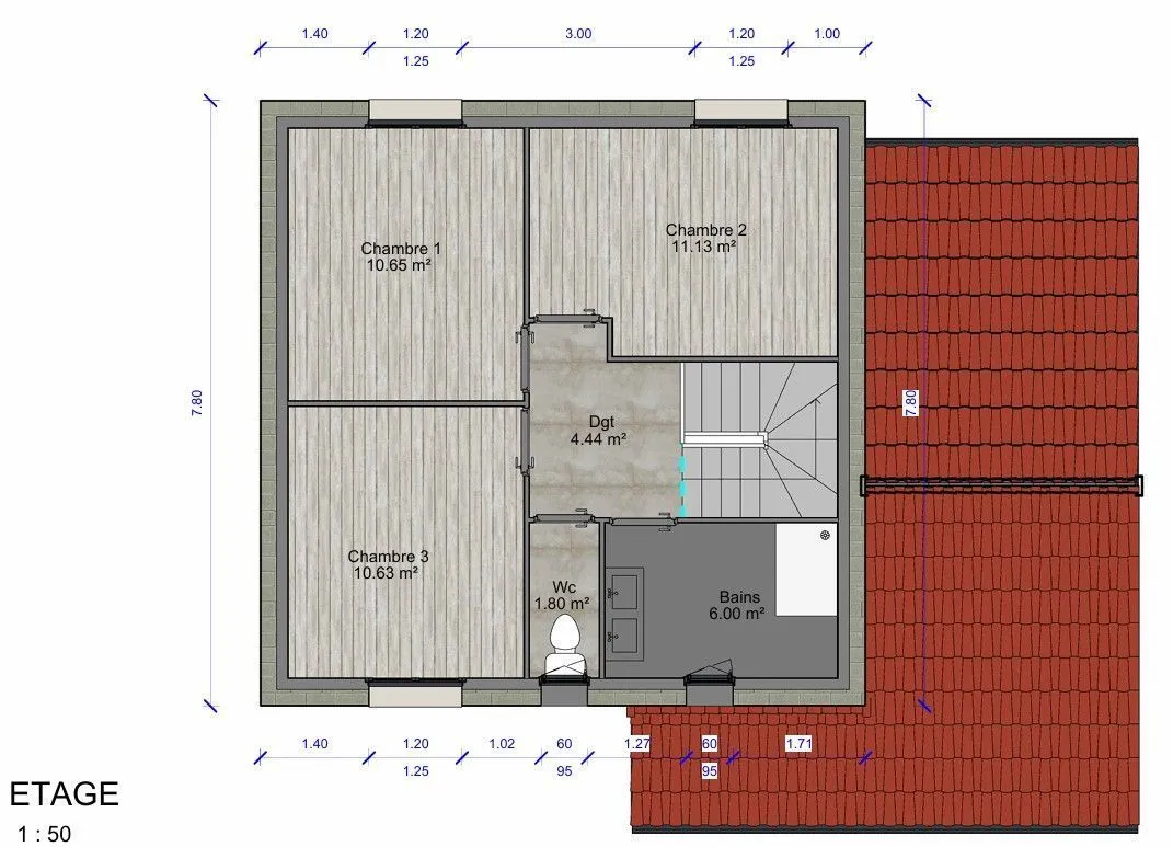 Maison neuve 97 m² à Ozan (01190)