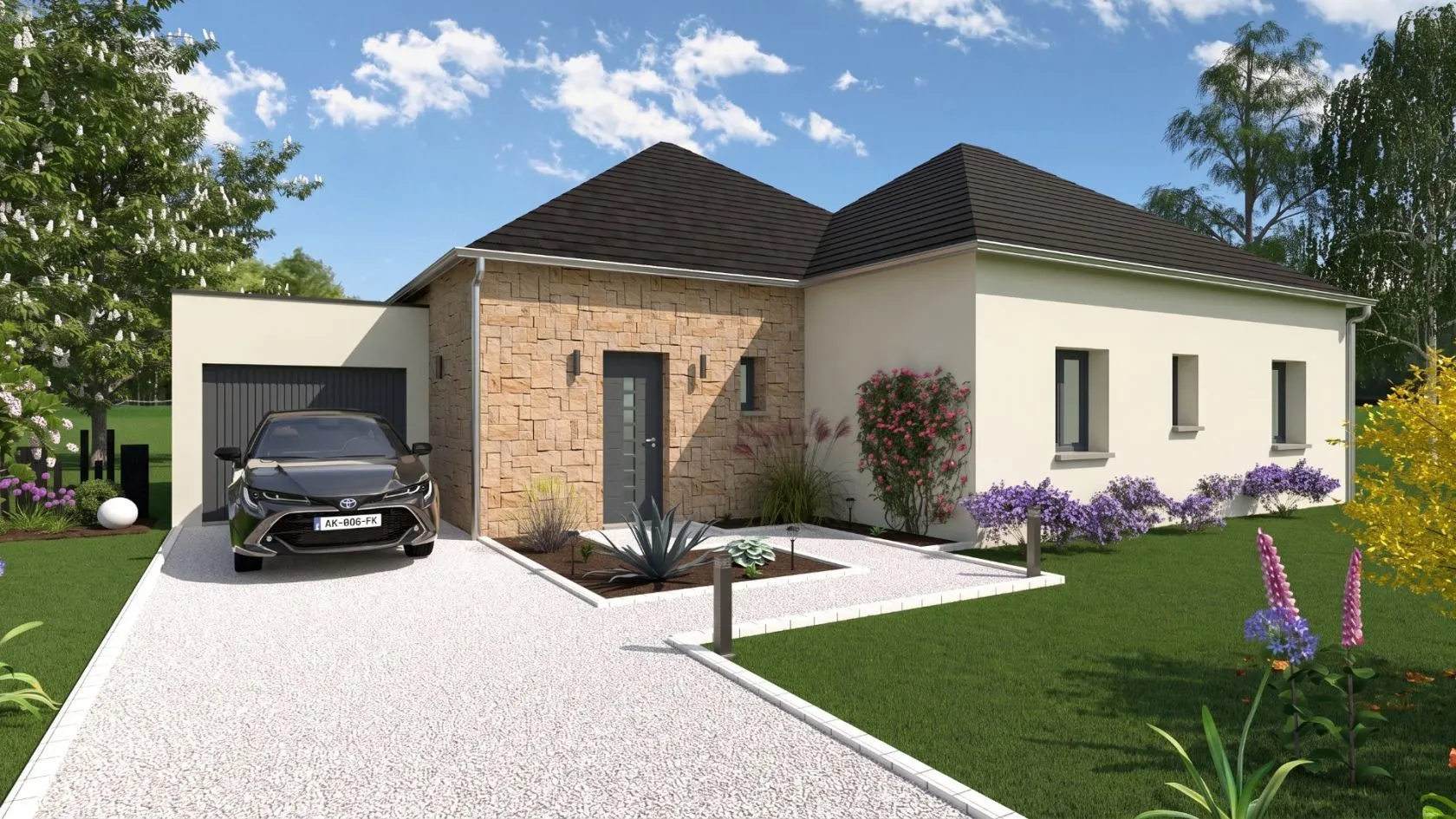 Maison neuve 105 m² à Marville-Moutiers-Brûlé (28500)