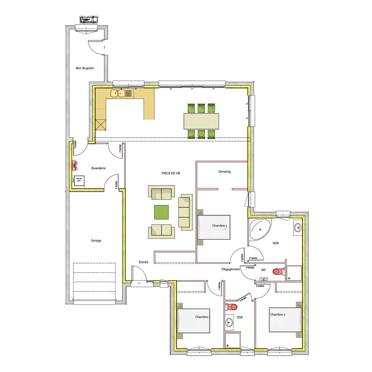 Modele 21-3ch126 — modèle de maison