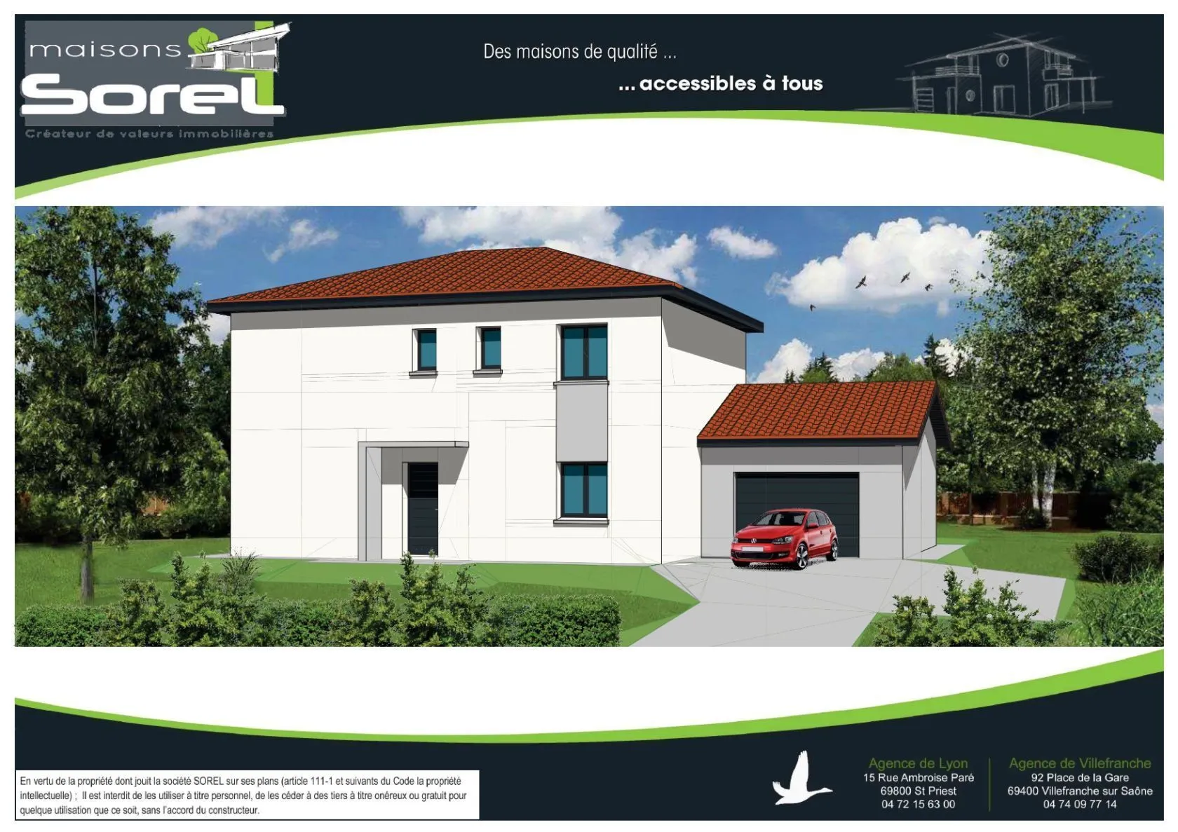 Maison neuve 138 m² à La Tour-de-Salvagny (69890)