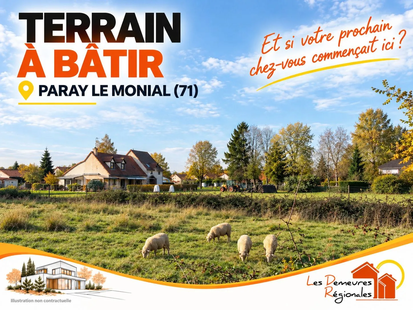Terrain à bâtir 1205 m² à Paray-le-Monial (71600)