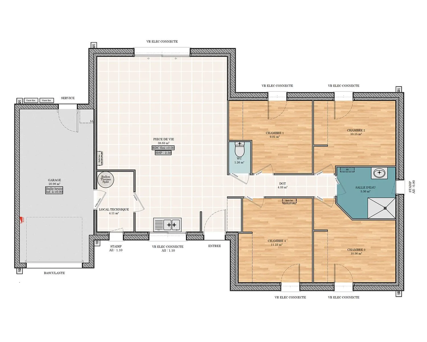 Emeraude T 4ch 95 — modèle de maison