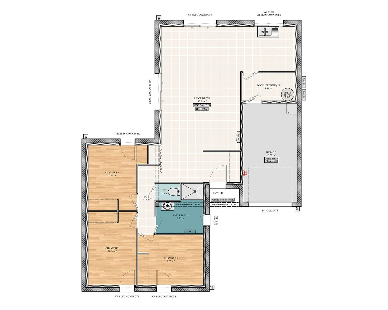 Saphir C 3ch 92 — modèle de maison