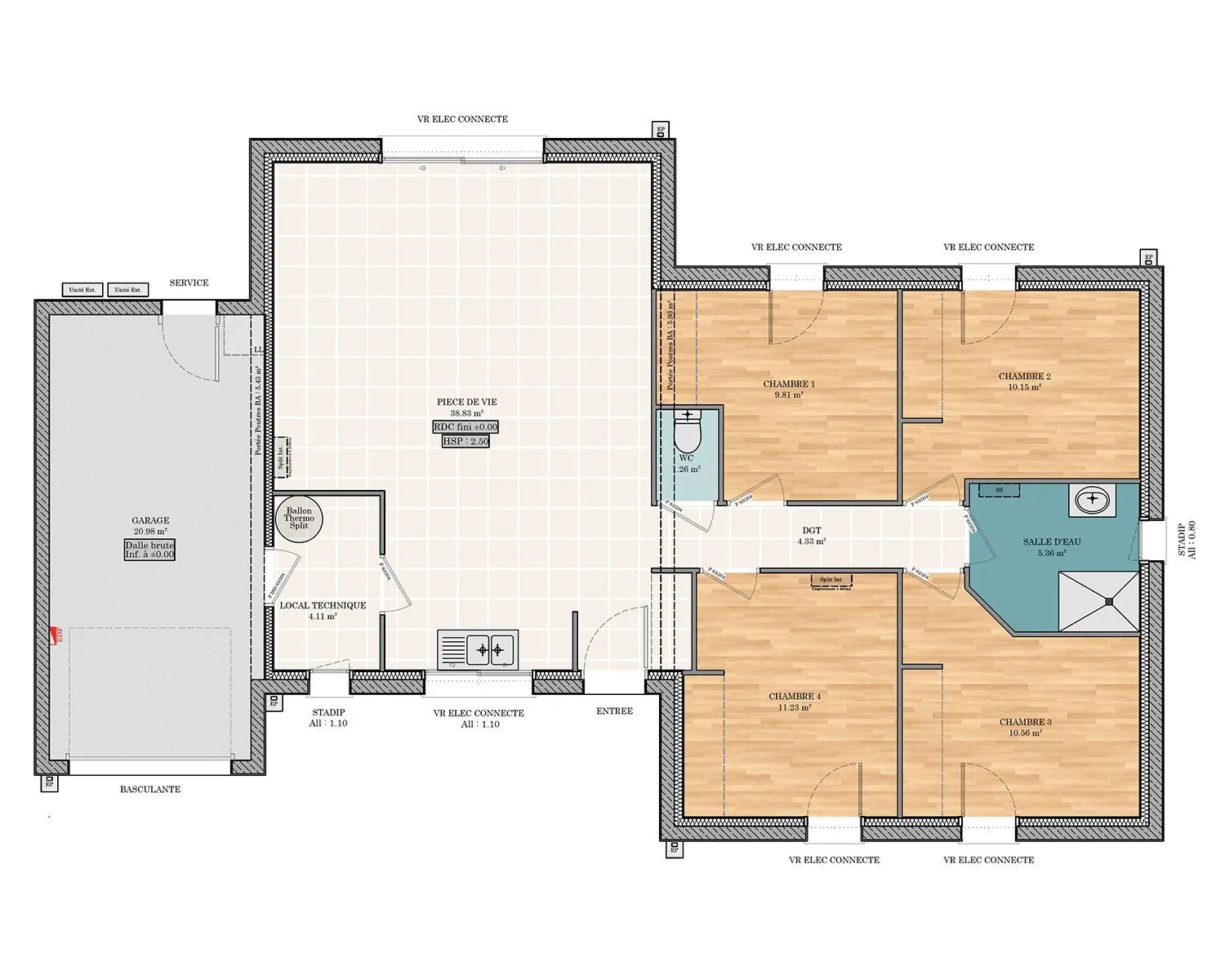 Emeraude C 4ch 95 — modèle de maison