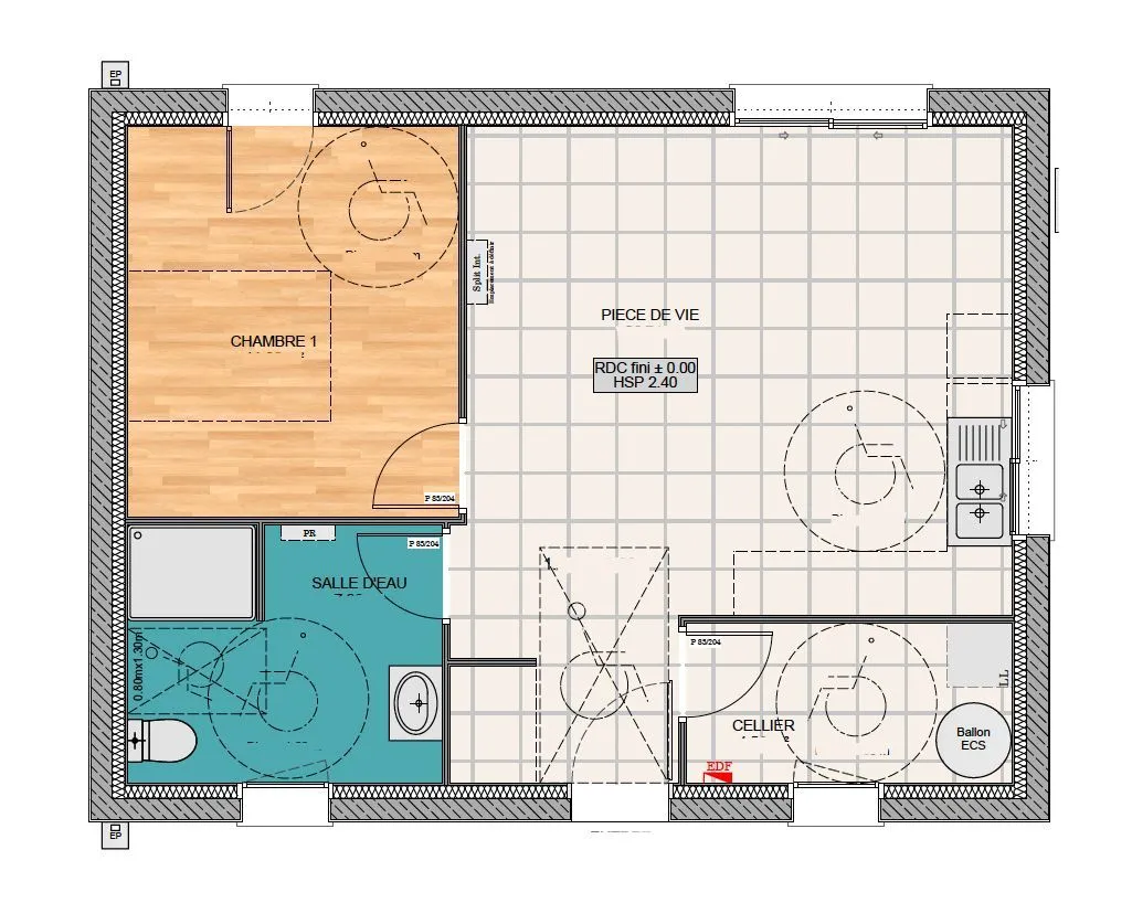 Maison neuve 50 m² à Aslonnes (86340)