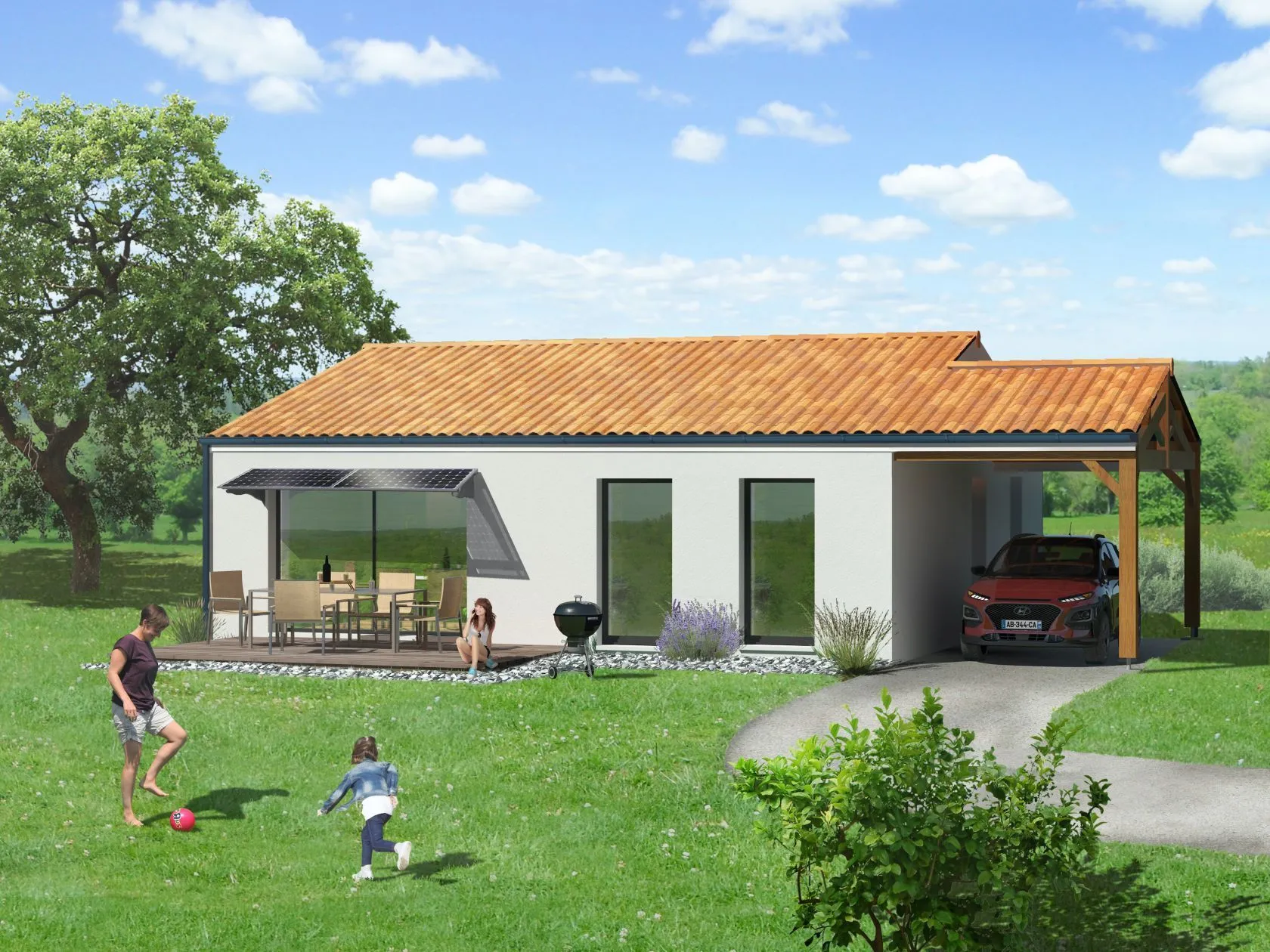 Maison neuve 89 m² à Mirebeau (86110)