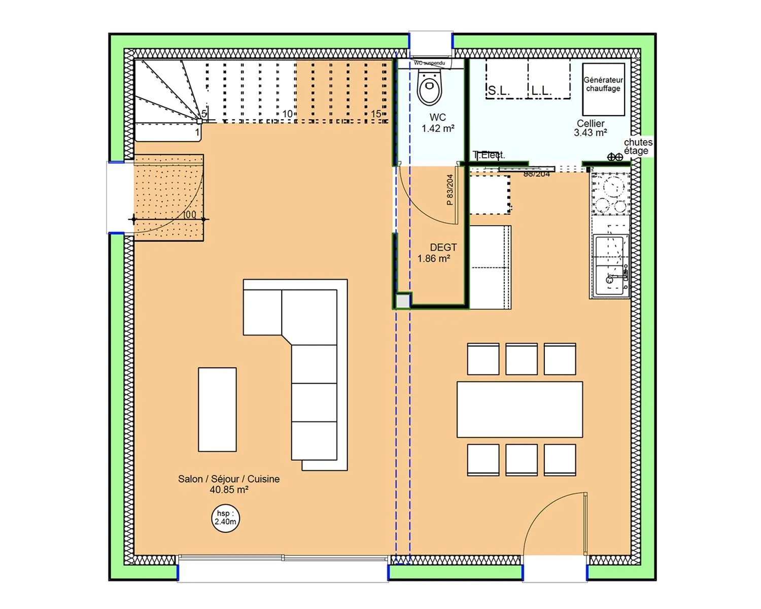 Maison neuve 93 m² à Ifs (14123)