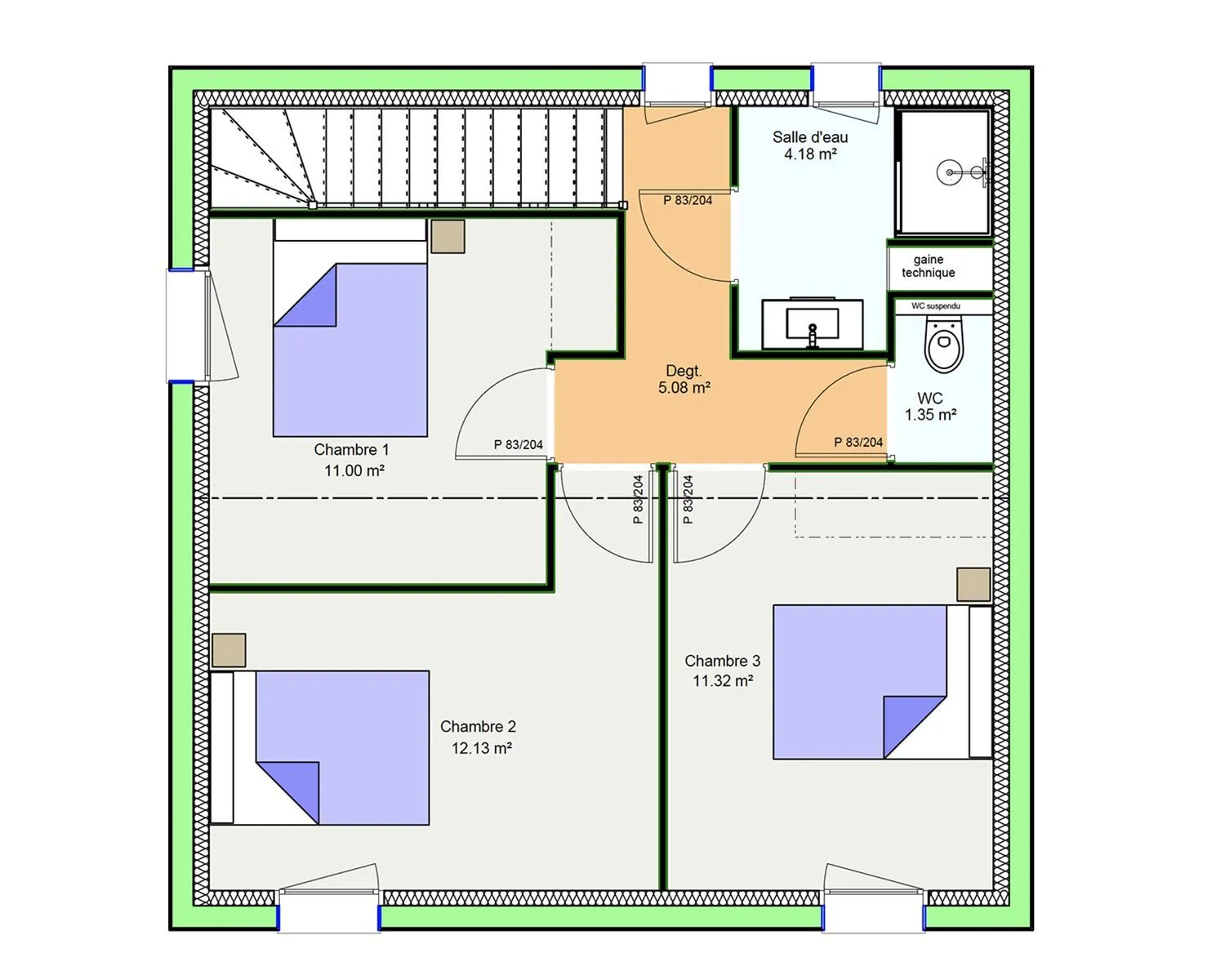 Maison neuve 93 m² à Ifs (14123)