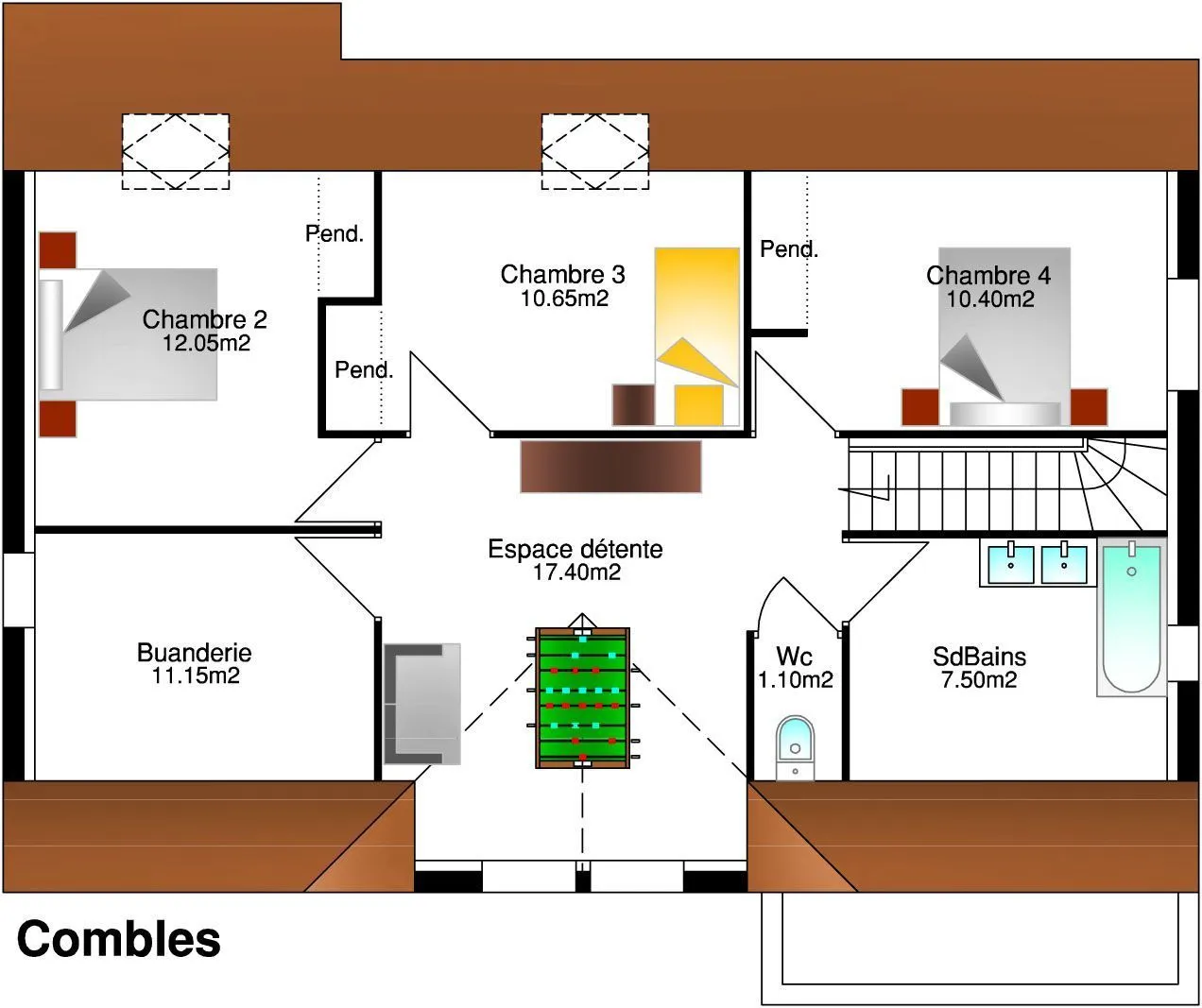 Maya 4ch156+B — modèle de maison