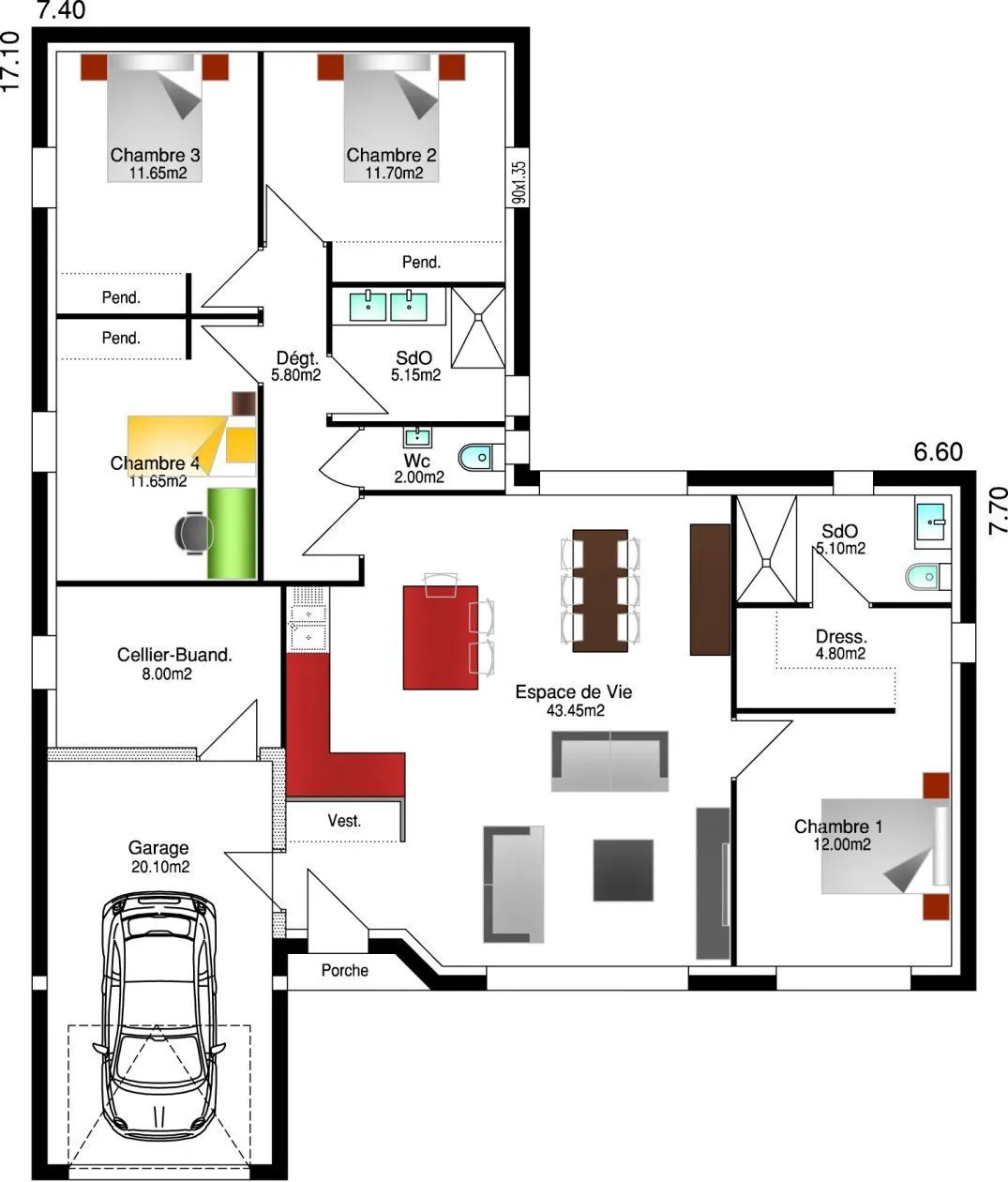 Léa 4ch122 — modèle de maison