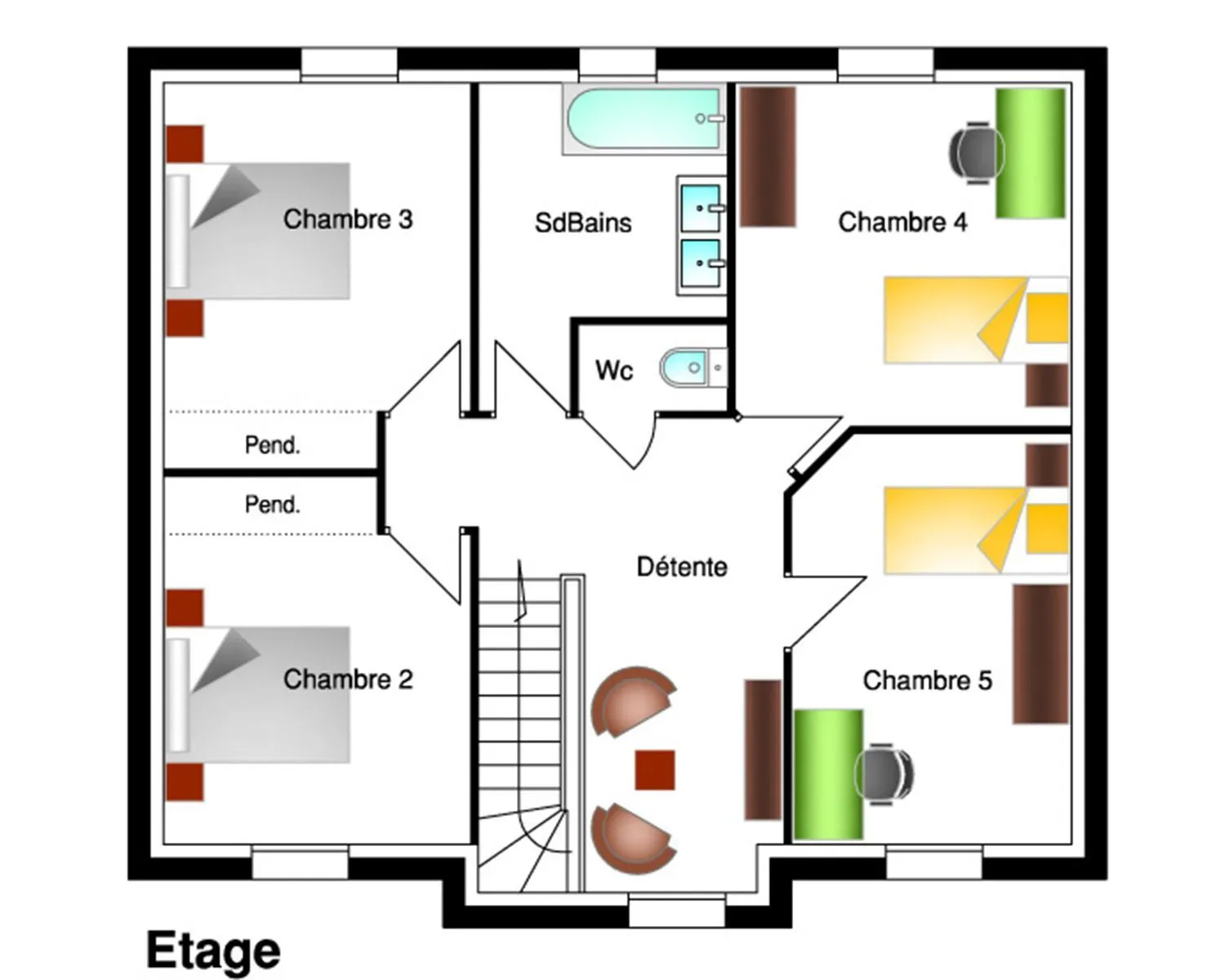 Olivia 5ch140 — modèle de maison