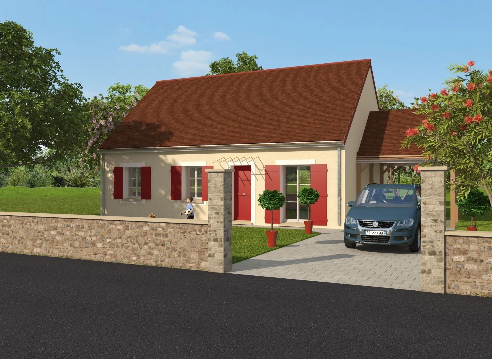 Maison neuve 60 m² à Saint-Benoît-sur-Loire (45730)