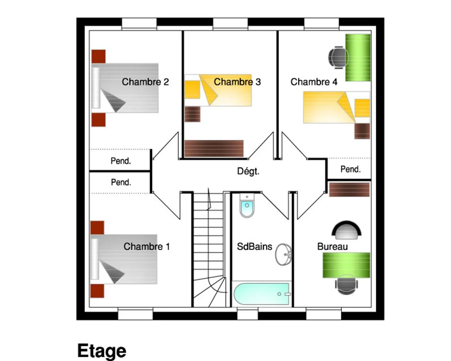 Lilou 4ch100+B — modèle de maison