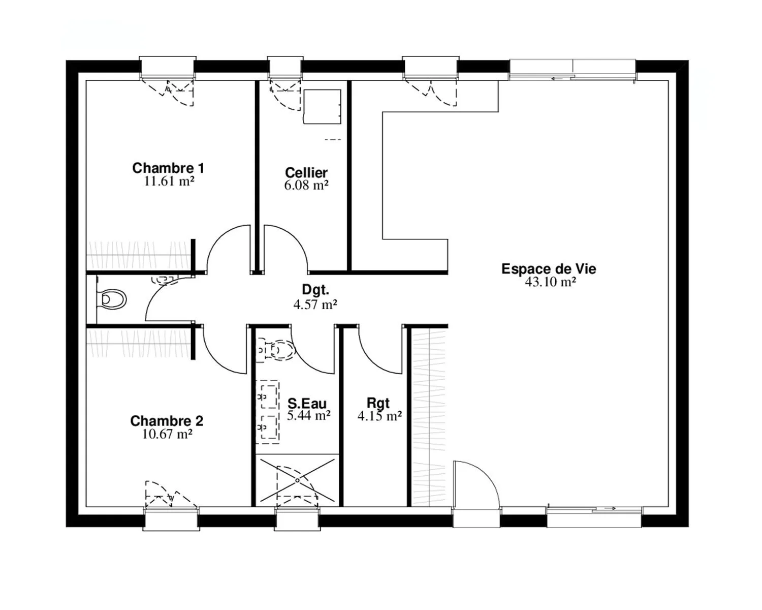 Maison neuve 88 m² à Lindry (89240)